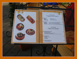 Many restaurants in Old Town Bratislava have photographs of each dish
alongside the name and description