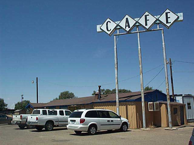 View of Hickory Inn, Vega New Mexico, 2003.