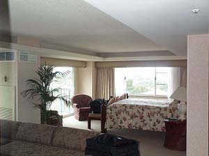 A large hotel suite
