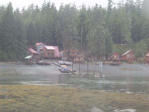 The settlement consists of a few houses close to the water; transportation is often only by water