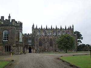 A brown stone castle is used as a residence by the Archbishop of Durham