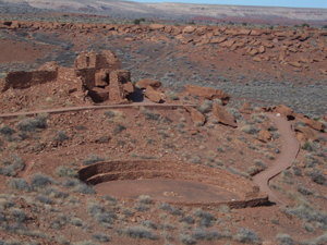 Overlooking the Wupatki Pueblo site