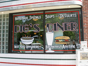 Window of Dig's Diner