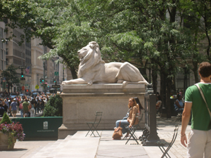 The famous Library Lions of the New York Public Library