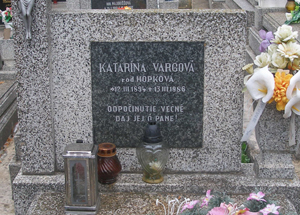 The grave of Katarina Hopkova Vargova