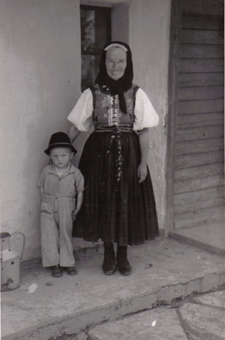Photo of an unknown woman in Slovak dress