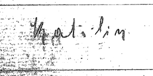 Katarina's name as given in the parish register
