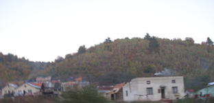 View of a gypsy village near Hrabske