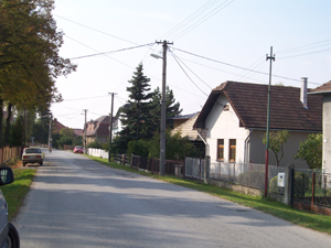 Main street in Pribovce