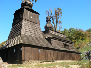 One of the ancient wooden churches of eastern Slovakia