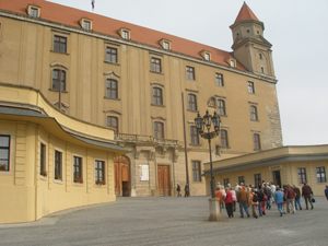 The entrance to the Bratislava Hrad, or Castle