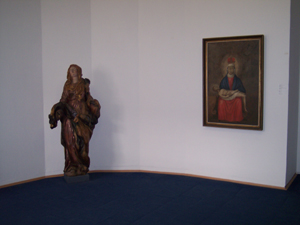 An example of the religious art in the castle's gallery