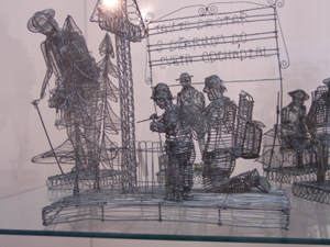 An exhibit of wire art