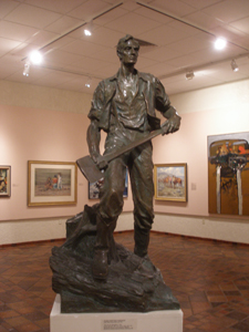 Sculpture of young Abe Lincoln