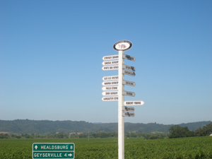 Wine Country sign post
