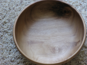 A myrtlewood bowl