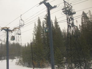 Skilifts near the summit