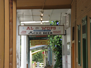 The sign for the restaurant, Locke     