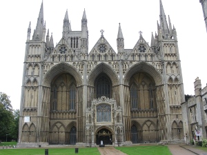 With three massive tall arches in front, the cathedral is almost overpowering.  The asymmetry caused by the presence of only one tower instead of the two that were planned brings it to more human proportion