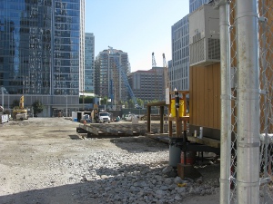 Construction site for Transbay Terminal