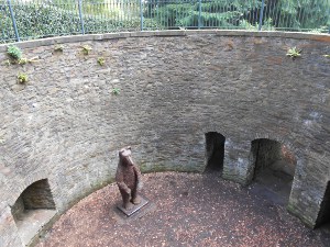 Bear pit with bear statue