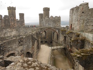 Interior walls of Conwy castle