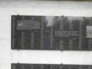 names and quotations inscribed in black granite