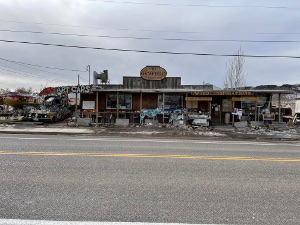 This is an old building on the main drag filled with junk for sale or display to the left and right and within.