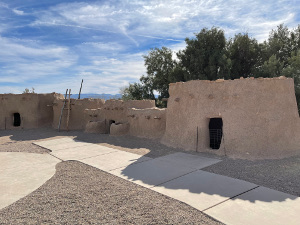 One story pueblo replica.